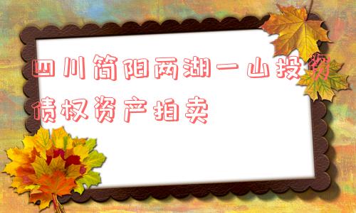 四川简阳两湖一山投资债权资产拍卖