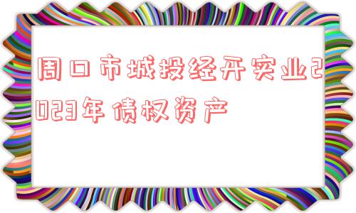 周口市城投经开实业2023年债权资产